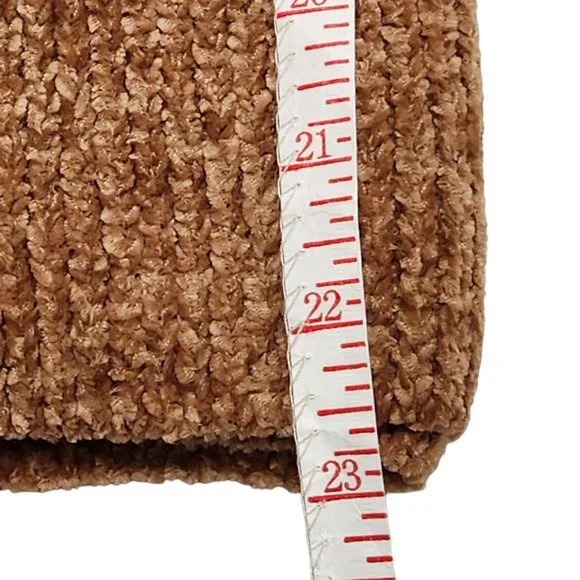 NEW SO V-Neck Cropped Gold Chenille Dropped Shoulder Sweater Size XXL - Picture 14 of 14